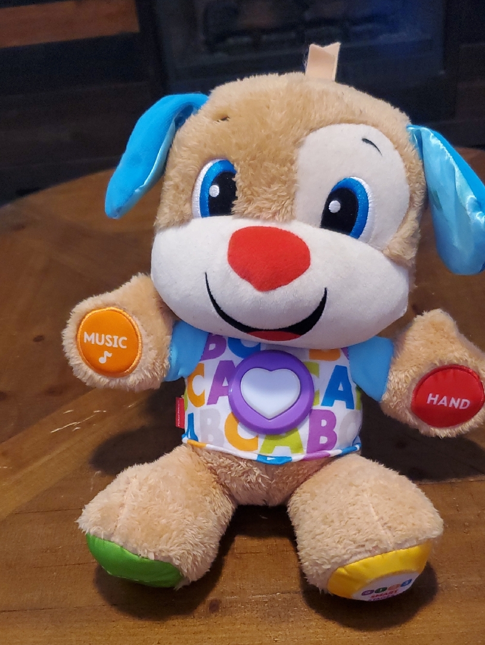 Fisher-Price Plush Learning Puppy with Blue Ears and Red Nose